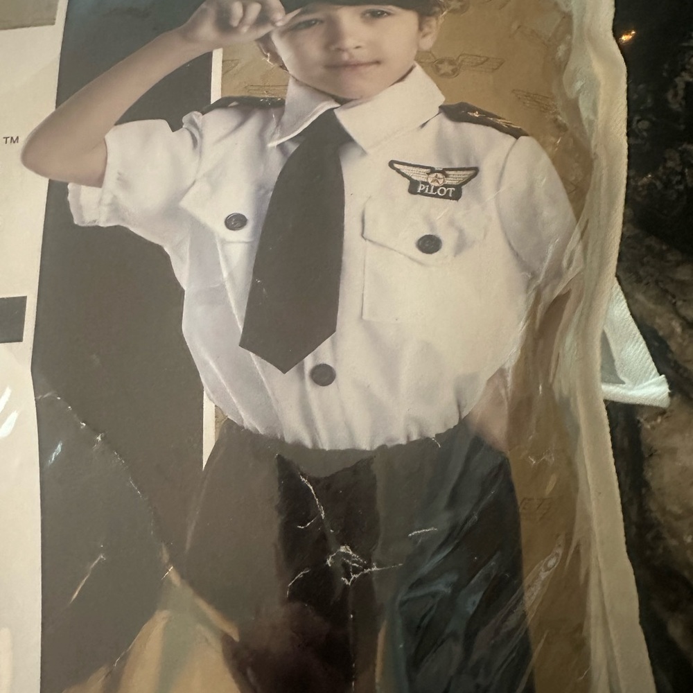 Pilot Costume for Kids - White and Black